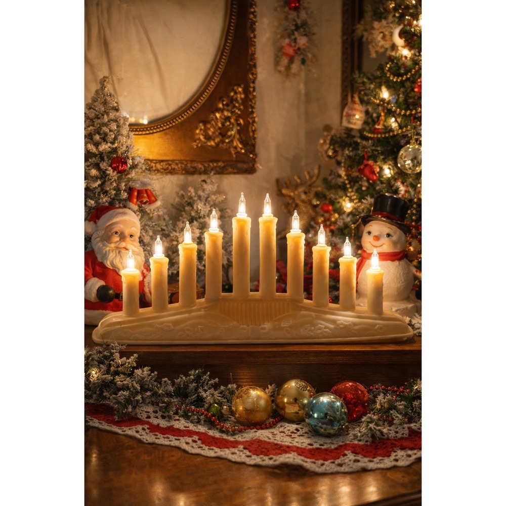Vintage Christmas 10 candle Candolier